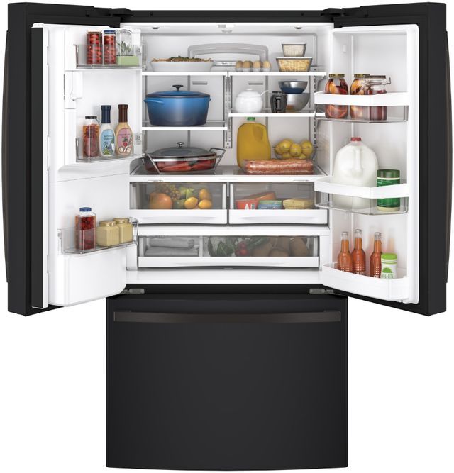 GE® 36 in. 27.8 Cu. Ft. Black Slate French Door Refrigerator-3