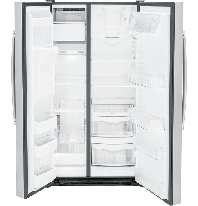 GE® 36 in. 25.3 Cu. Ft. Fingerprint Resistant Stainless Steel Side-by-Side Refrigerator-2