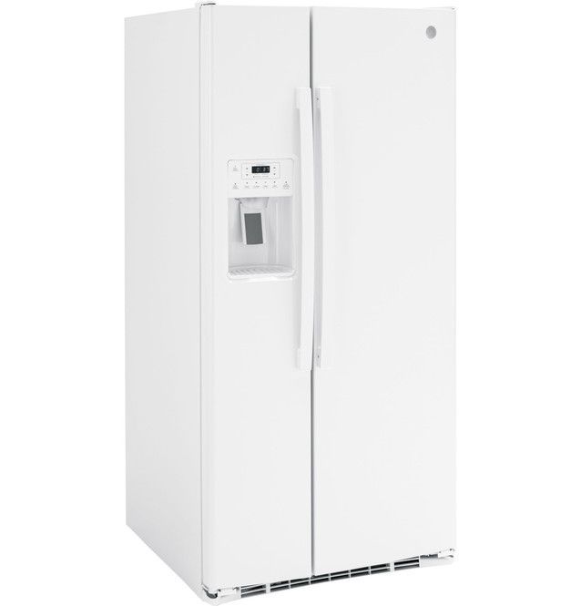 GE® 33 in. 23.0 Cu. Ft. White Side-by-Side Refrigerator-2