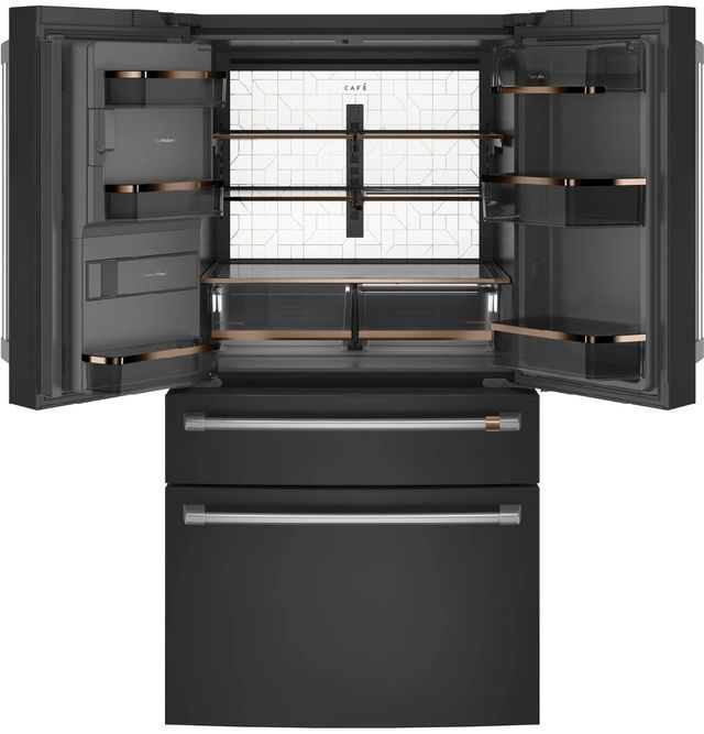 Café™ 36 in. 27.6 Cu. Ft. Matte Black 4-Door French Door Refrigerator-1