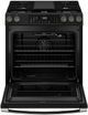 GE® 600 Series 30" Black Slate Slide In Gas Range-2