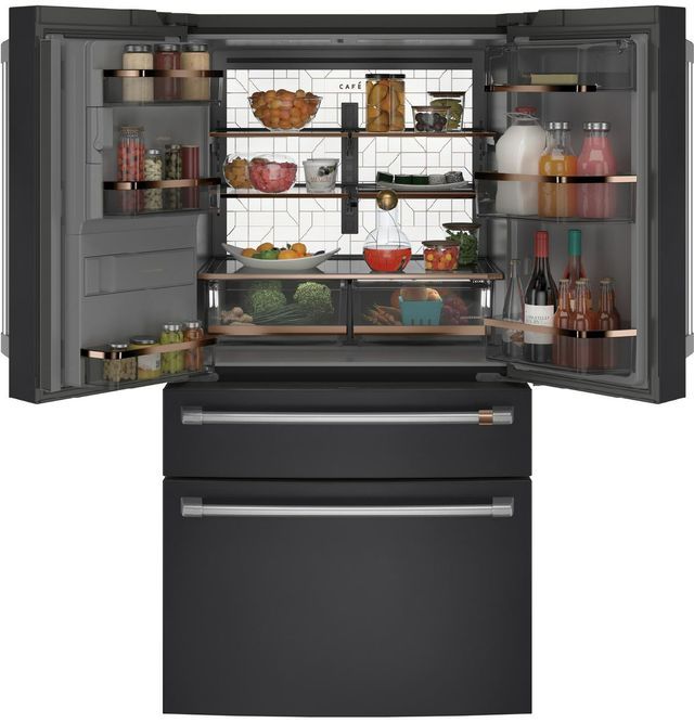 Café™ 36 in. 27.6 Cu. Ft. Matte Black 4-Door French Door Refrigerator-2