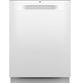 GE® 24" White Top Control Built In Dishwasher-0