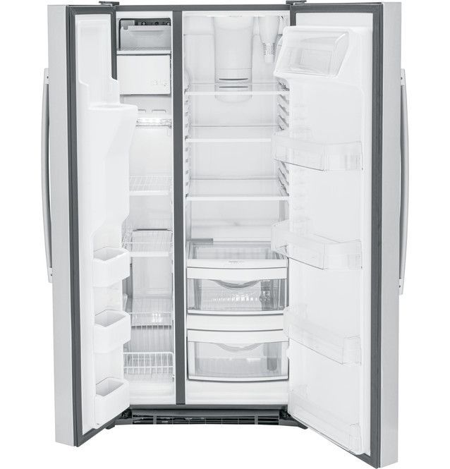 GE® 33 in. 23.0 Cu. Ft. Fingerprint Resistant Stainless Steel Side-by-Side Refrigerator-2