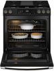 GE® 600 Series 30" Black Slate Slide In Gas Range-3