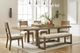 Signature Design by Ashley® Cabalynn Light Brown/Oatmeal 63" Dining Bench-4