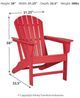 Signature Design by Ashley® Sundown Treasure Red Adirondack Chair-2