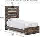 Signature Design by Ashley® Drystan Brown Twin Panel Bed-4