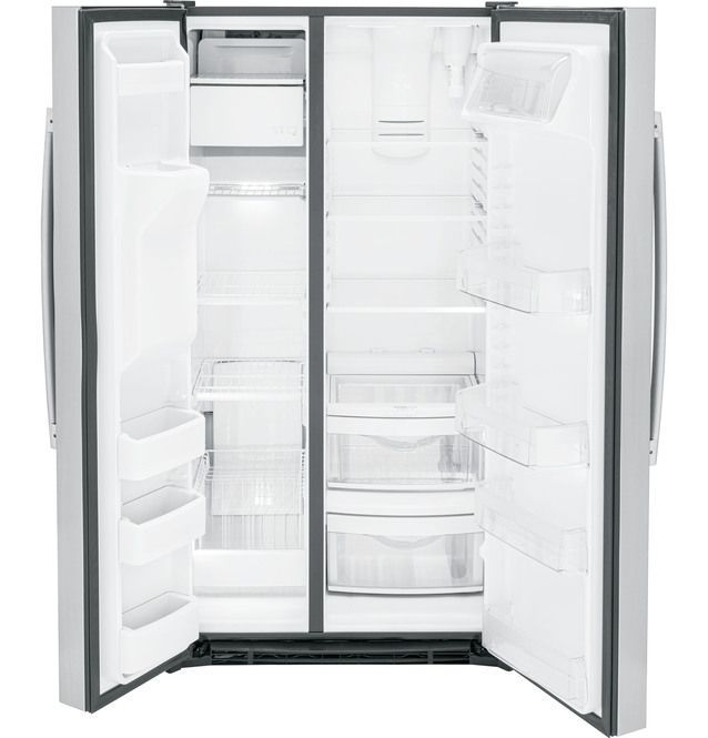 GE® 36 in. 25.3 Cu. Ft. Fingerprint Resistant Stainless Steel Side by Side Refrigerator-2
