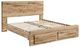 Signature Design by Ashley® Hyanna Tan King 2-Drawer Storage Panel Bed-3