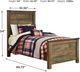 Signature Design by Ashley® Trinell Rustic Brown Twin Panel Bed-1