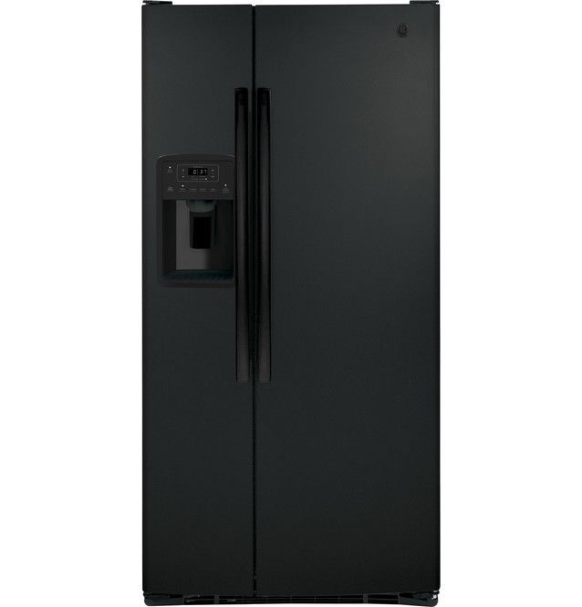 GE® 33 in. 23.0 Cu. Ft. Black Side-by-Side Refrigerator-0