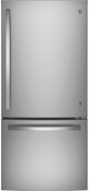 GE® 30 in. 21.0 Cu. Ft. Fingerprint Resistant Stainless Steel Bottom Freezer Refrigerator-0