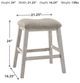 Signature Design by Ashley® Skempton White/Light Brown 24" Counter Stool-4