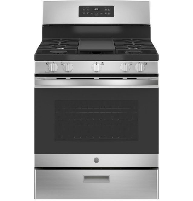 GE® 30" Stainless Steel Freestanding Gas Range-0