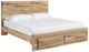 Signature Design by Ashley® Hyanna Tan King 2-Drawer Storage Panel Bed-0