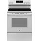 GE® 500 Series 30" White Freestanding Electric Range -0