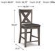 Signature Design by Ashley® Caitbrook Gray Counter Stool-1