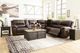Signature Design by Ashley® Dunleith 6-Piece Chocolate Power Reclining Sectional-2