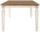 Signature Design by Ashley® Realyn Taupe Dining Extension Table with Chipped White Legs-1