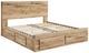 Signature Design by Ashley® Hyanna Tan King 6-Drawer Storage Panel Bed-3