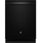 GE® 24" Black Slate Top Control Built In Dishwasher-0
