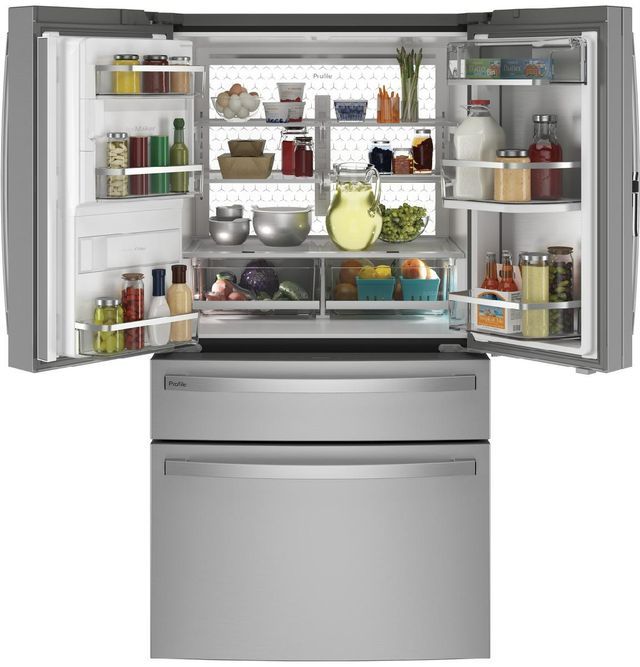 GE Profile™ 36 in. 27.6 Cu. Ft. Fingerprint Resistant Stainless Steel French Door Refrigerator-2