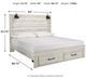 Signature Design by Ashley® Cambeck Whitewash King Storage Panel Bed-3