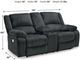 Signature Design by Ashley® Draycoll Slate Double Power Reclining Loveseat with Console-2