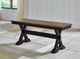 Signature Design by Ashley® Wildenauer Black/Brown Dining Bench-4