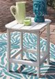 Signature Design by Ashley® Sundown Treasure White Outdoor Rectangular End Table-3