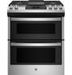 GE® 30" Stainless Steel Slide In Gas Double Oven Range-0